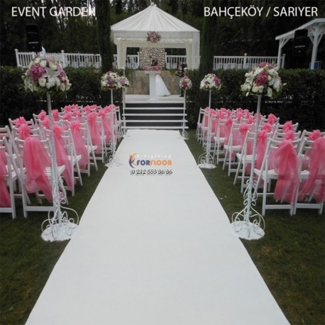 Beyaz Gelin Yolu Halısı